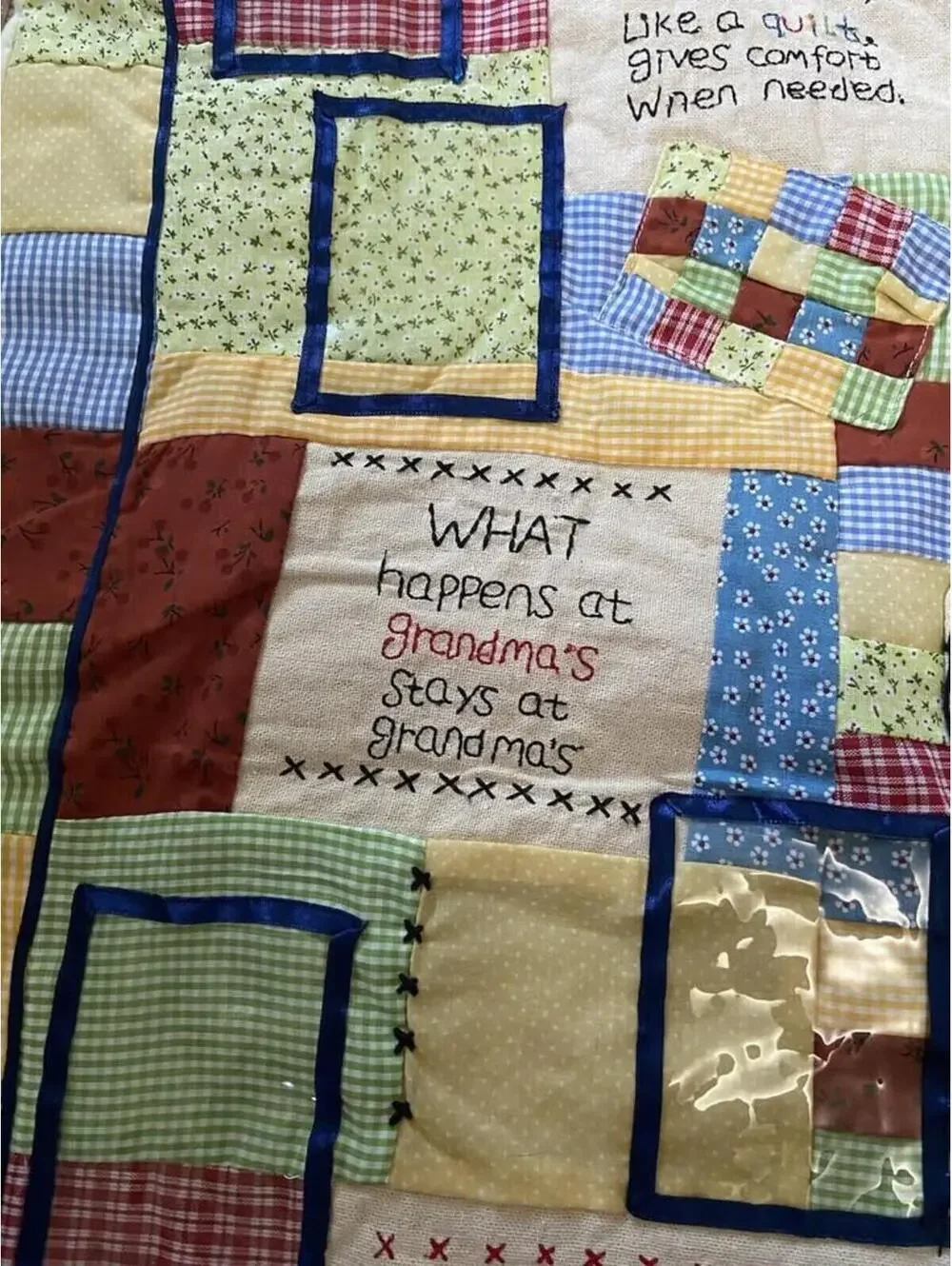 Grandmas Keepsake Quilt Wall Hanging